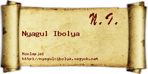 Nyagul Ibolya névjegykártya